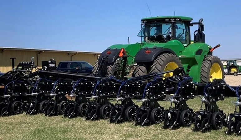 Strip Freshener Pulled by John Deere Tractor